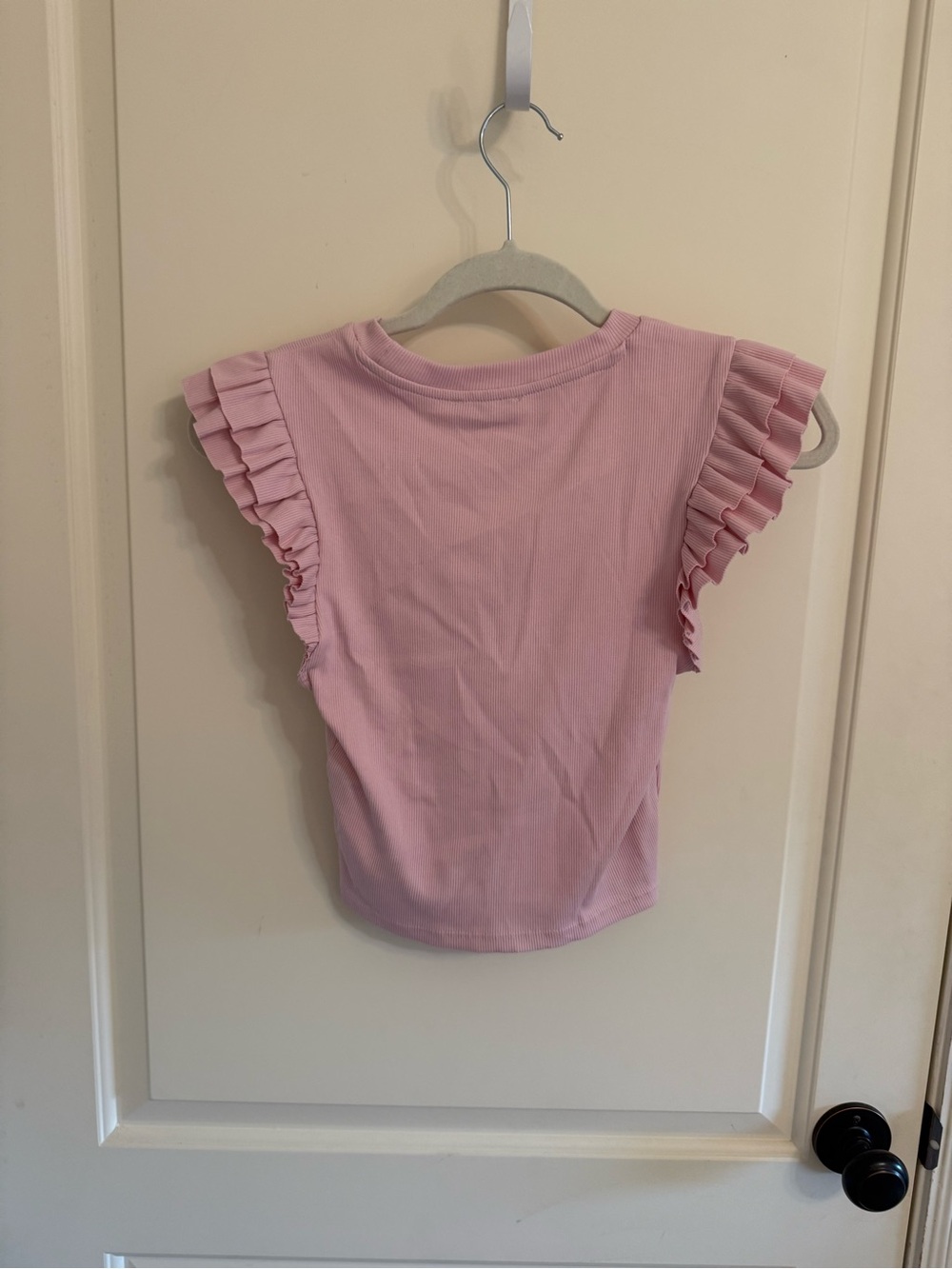 Zara Pink Ruffle Crop Top - Picture 5 of 5